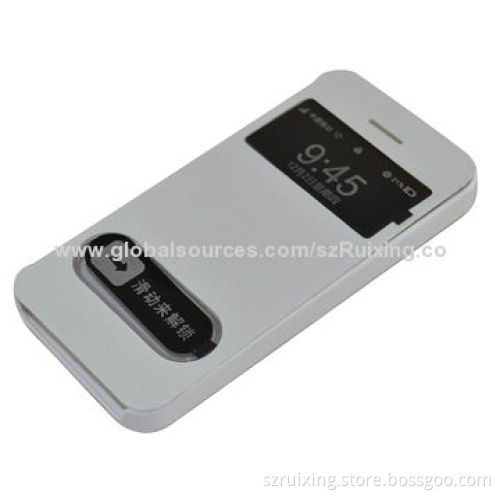 Flip smart cases for iPhone 5S, with view window, back cover